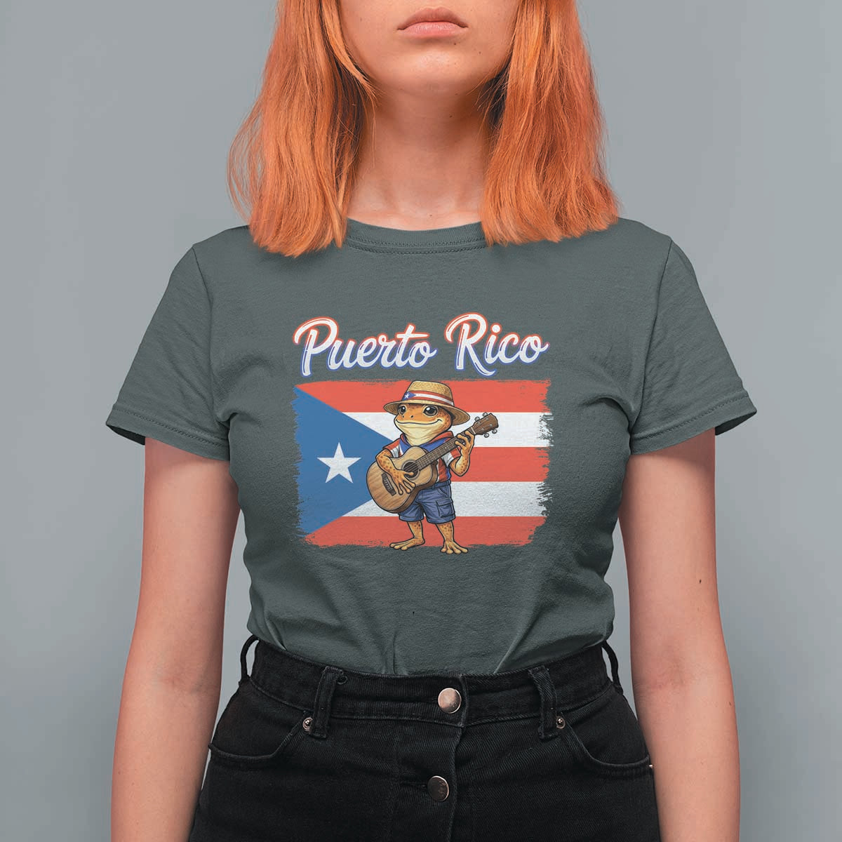 Coqui Frog Puerto Rico Flag T Shirt For Women Puerto Rican Taino Boricua