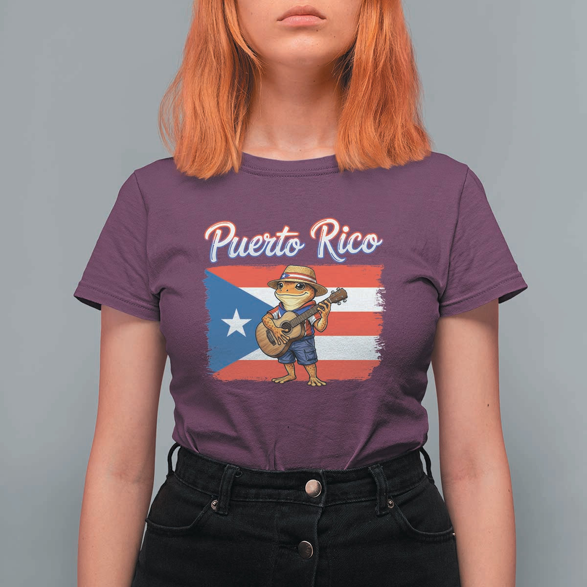 Coqui Frog Puerto Rico Flag T Shirt For Women Puerto Rican Taino Boricua