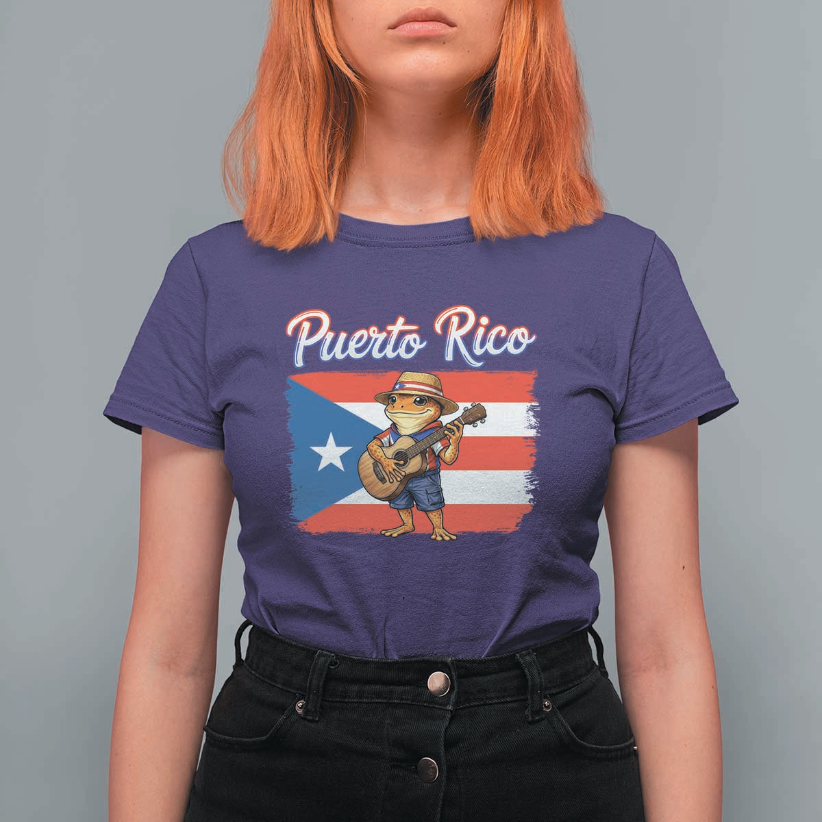 Coqui Frog Puerto Rico Flag T Shirt For Women Puerto Rican Taino Boricua