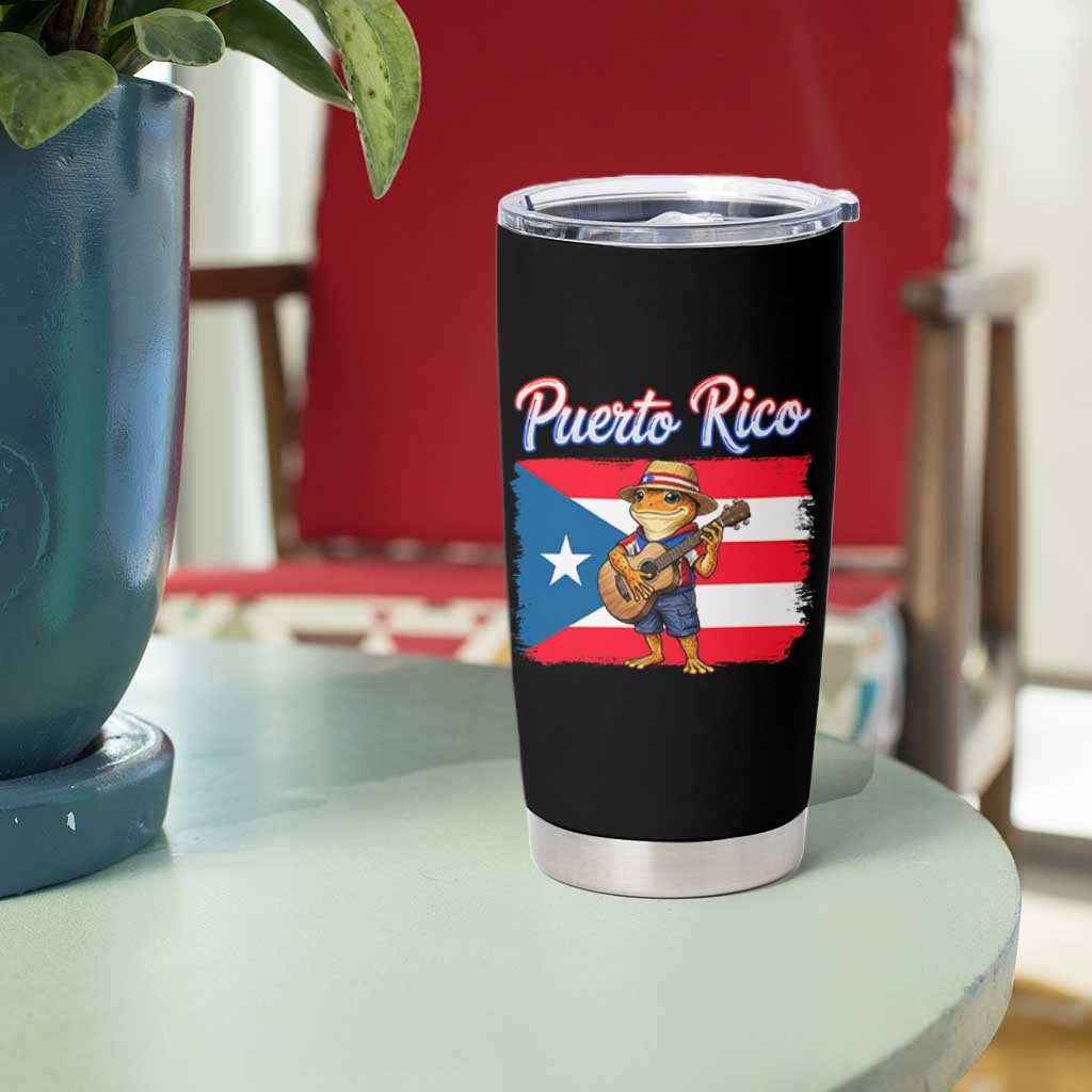 Coqui Frog Puerto Rico Flag Tumbler Cup Puerto Rican Taino Boricua