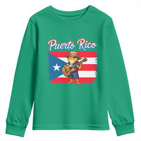 Coqui Frog Puerto Rico Flag Youth Sweatshirt Puerto Rican Taino Boricua