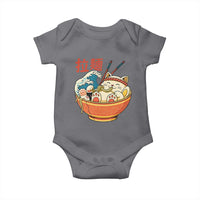 Funny Cat Ramen Baby Onesie Cute Japanese Sushi Kitty Eating Noodles - Wonder Print Shop