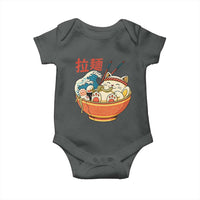 Funny Cat Ramen Baby Onesie Cute Japanese Sushi Kitty Eating Noodles - Wonder Print Shop