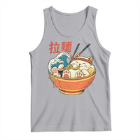 Funny Cat Ramen Tank Top Cute Japanese Sushi Kitty Eating Noodles - Wonder Print Shop