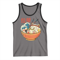 Funny Cat Ramen Tank Top Cute Japanese Sushi Kitty Eating Noodles - Wonder Print Shop