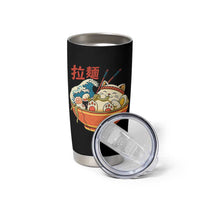 Funny Cat Ramen Tumbler Cup Cute Japanese Sushi Kitty Eating Noodles