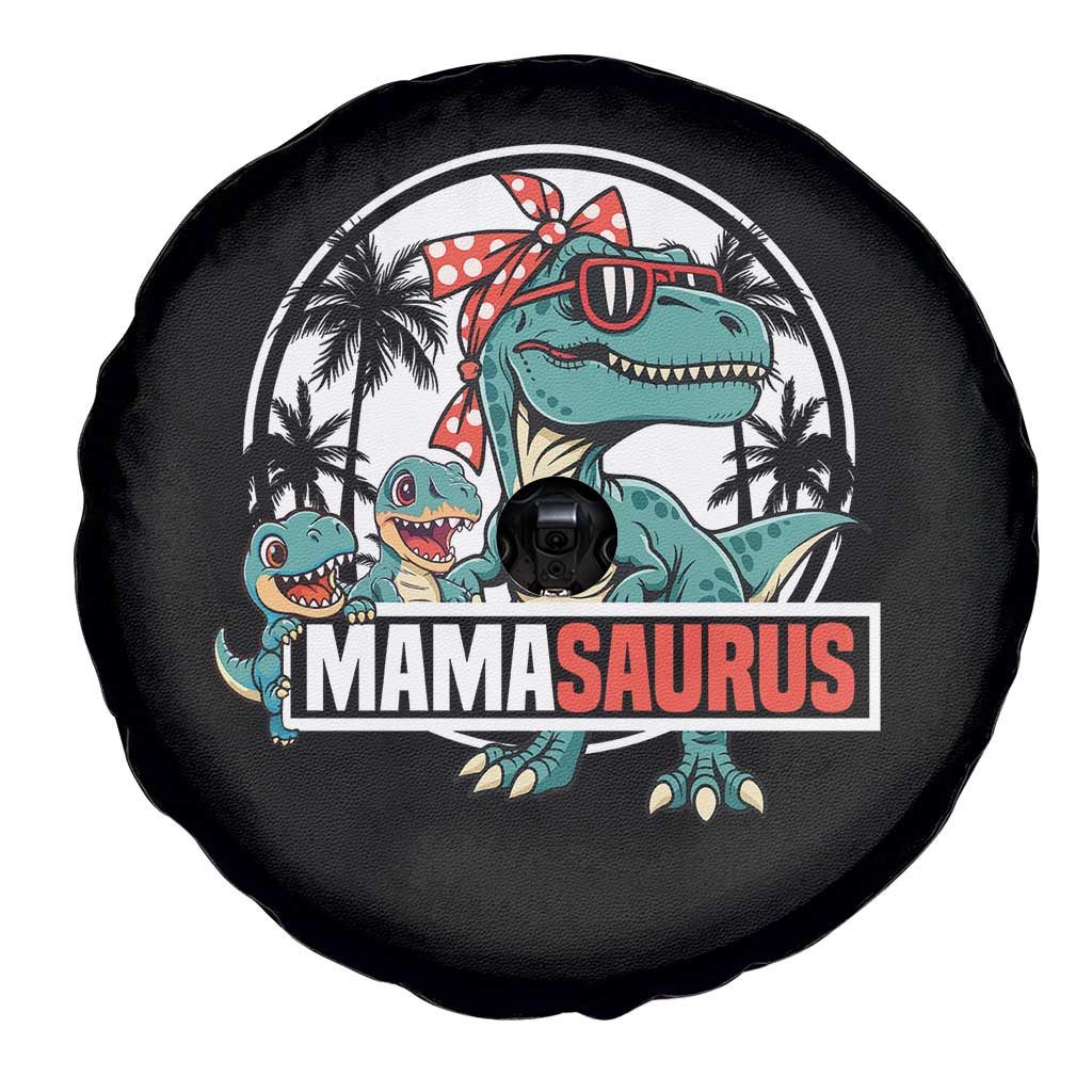 Mamasaurus Dinosaur Spare Tire Cover Funny Grandma Saurus Family Matching - Wonder Print Shop