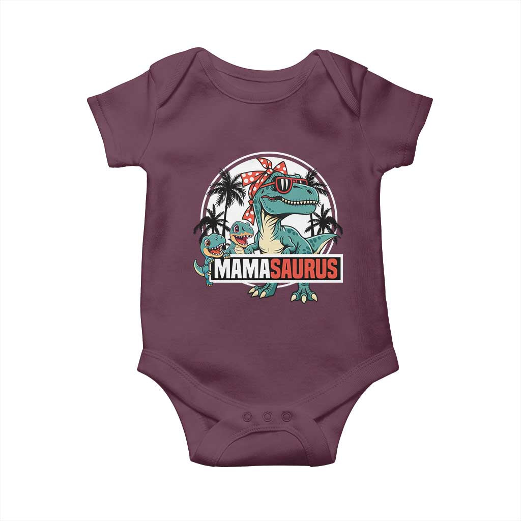 Mamasaurus Dinosaur Baby Onesie Funny Grandma Saurus Family Matching - Wonder Print Shop
