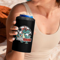 Mamasaurus Dinosaur 4 in 1 Can Cooler Tumbler Funny Grandma Saurus Family Matching