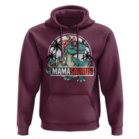 Mamasaurus Dinosaur Hoodie Funny Grandma Saurus Family Matching - Wonder Print Shop