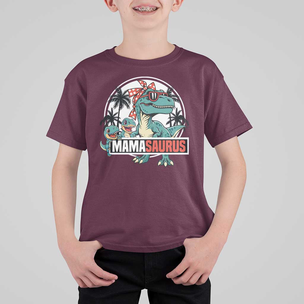 Mamasaurus Dinosaur T Shirt For Kid Funny Grandma Saurus Family Matching - Wonder Print Shop