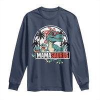 Mamasaurus Dinosaur Long Sleeve Shirt Funny Grandma Saurus Family Matching - Wonder Print Shop