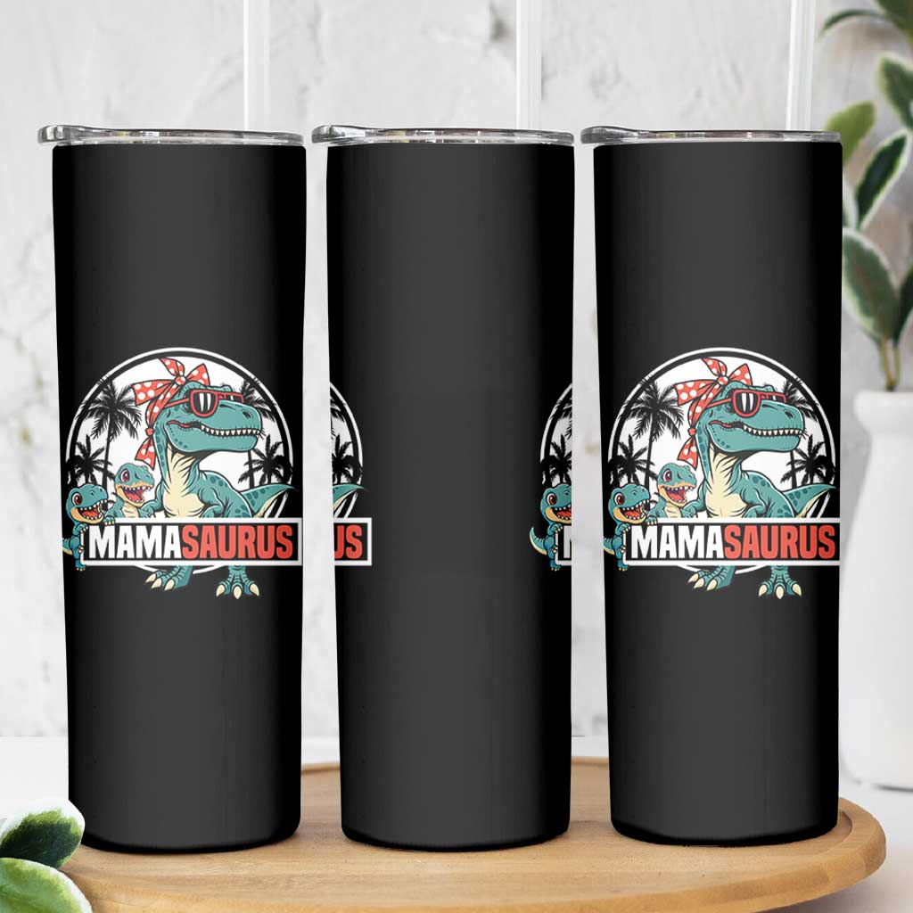 Mamasaurus Dinosaur Skinny Tumbler Funny Grandma Saurus Family Matching
