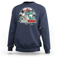 Mamasaurus Dinosaur Sweatshirt Funny Grandma Saurus Family Matching - Wonder Print Shop