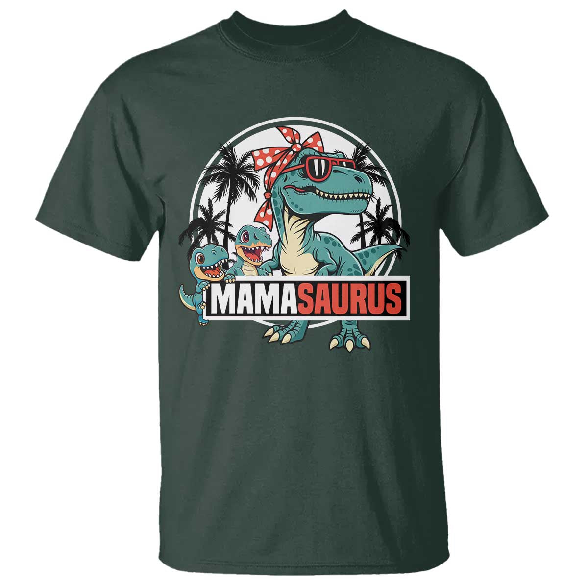 Mamasaurus Dinosaur T Shirt Funny Grandma Saurus Family Matching - Wonder Print Shop