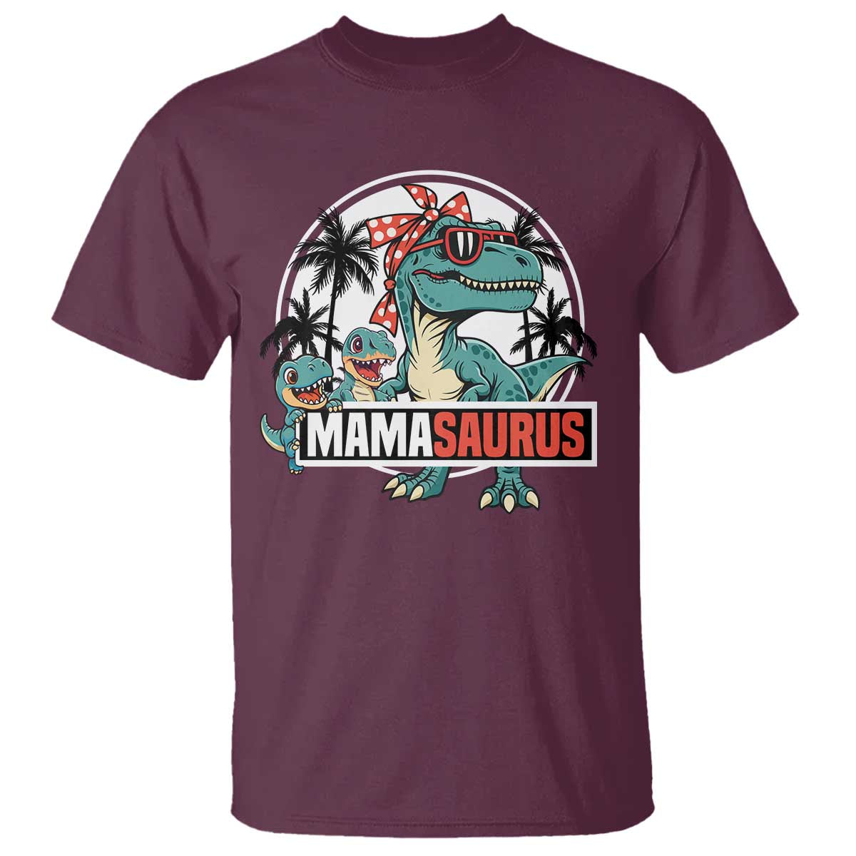 Mamasaurus Dinosaur T Shirt Funny Grandma Saurus Family Matching - Wonder Print Shop