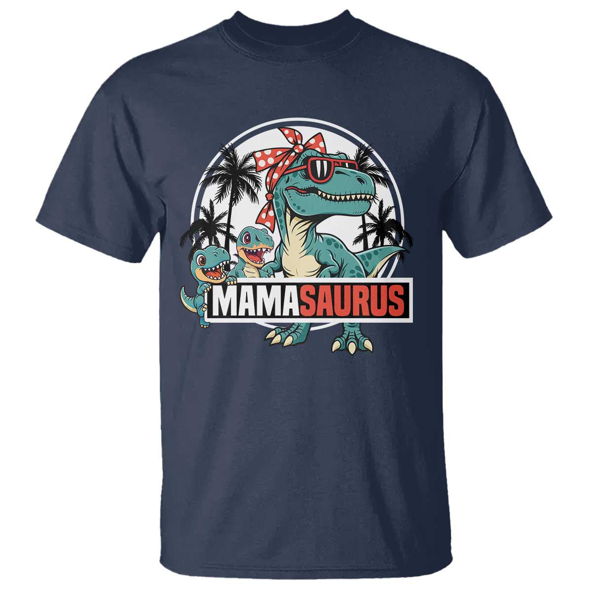 Mamasaurus Dinosaur T Shirt Funny Grandma Saurus Family Matching - Wonder Print Shop