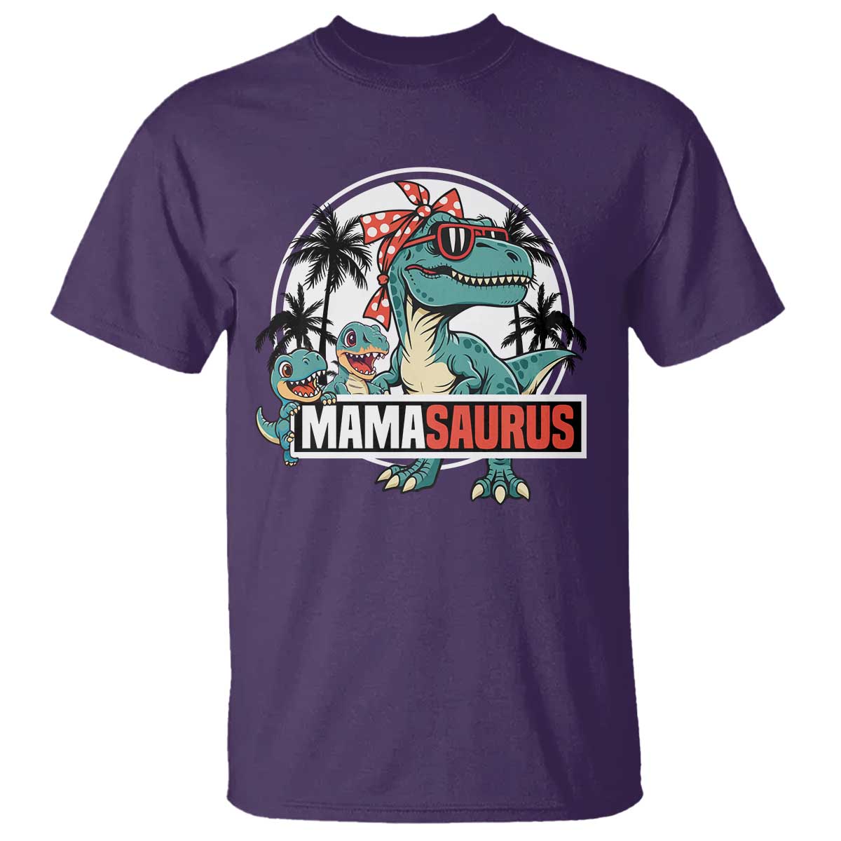 Mamasaurus Dinosaur T Shirt Funny Grandma Saurus Family Matching - Wonder Print Shop