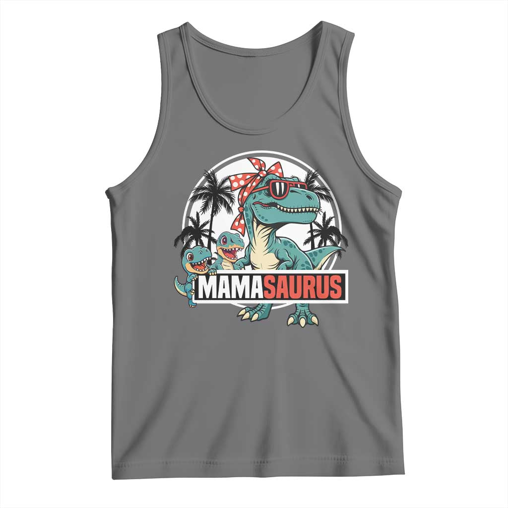 Mamasaurus Dinosaur Tank Top Funny Grandma Saurus Family Matching - Wonder Print Shop