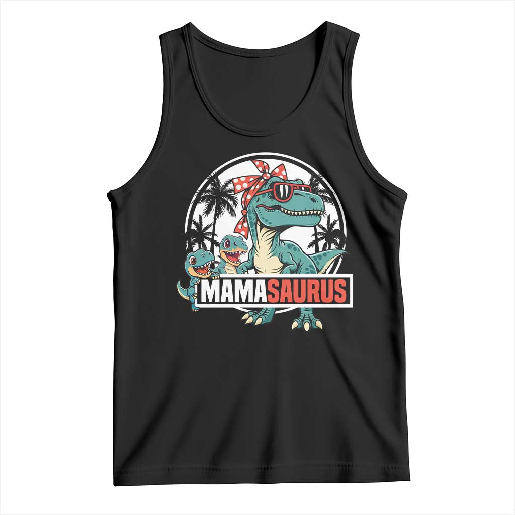 Mamasaurus Dinosaur Tank Top Funny Grandma Saurus Family Matching - Wonder Print Shop