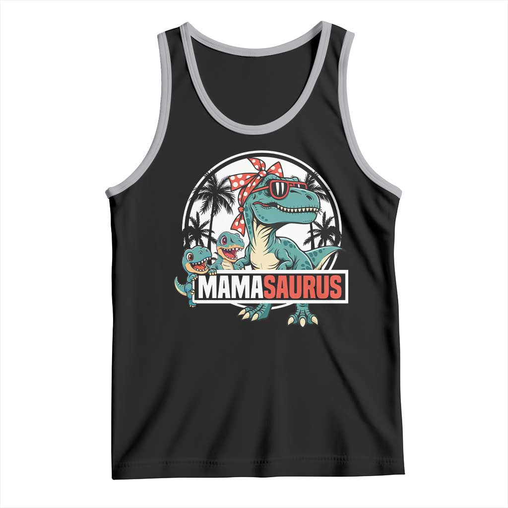 Mamasaurus Dinosaur Tank Top Funny Grandma Saurus Family Matching - Wonder Print Shop