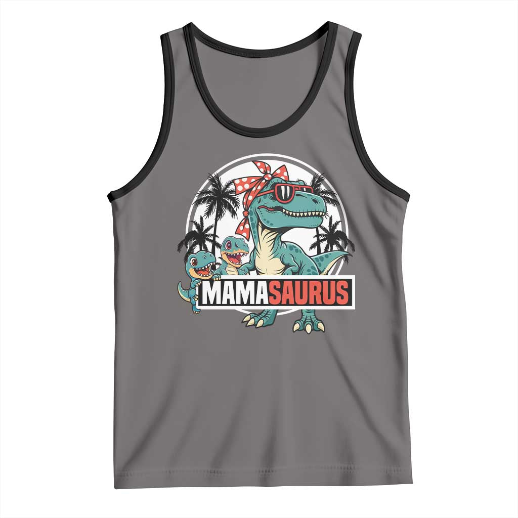 Mamasaurus Dinosaur Tank Top Funny Grandma Saurus Family Matching - Wonder Print Shop