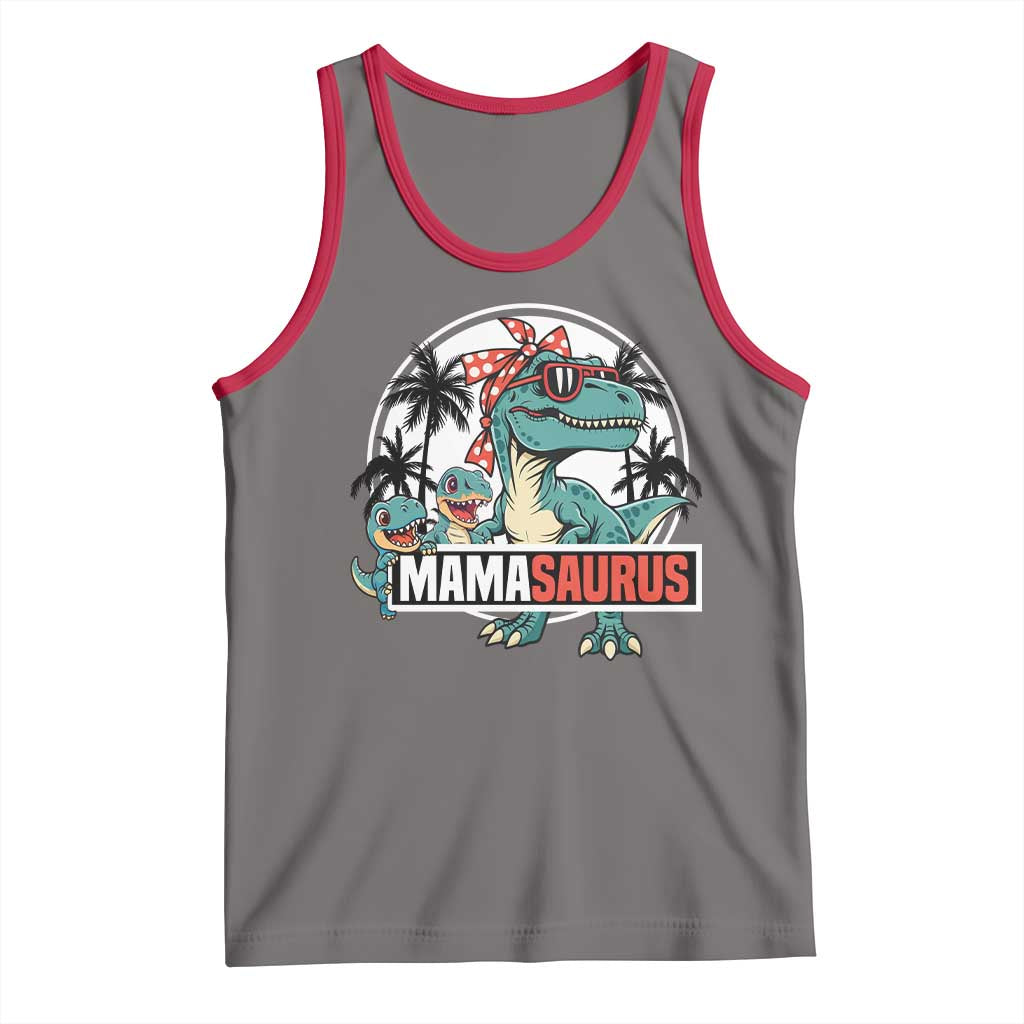 Mamasaurus Dinosaur Tank Top Funny Grandma Saurus Family Matching - Wonder Print Shop
