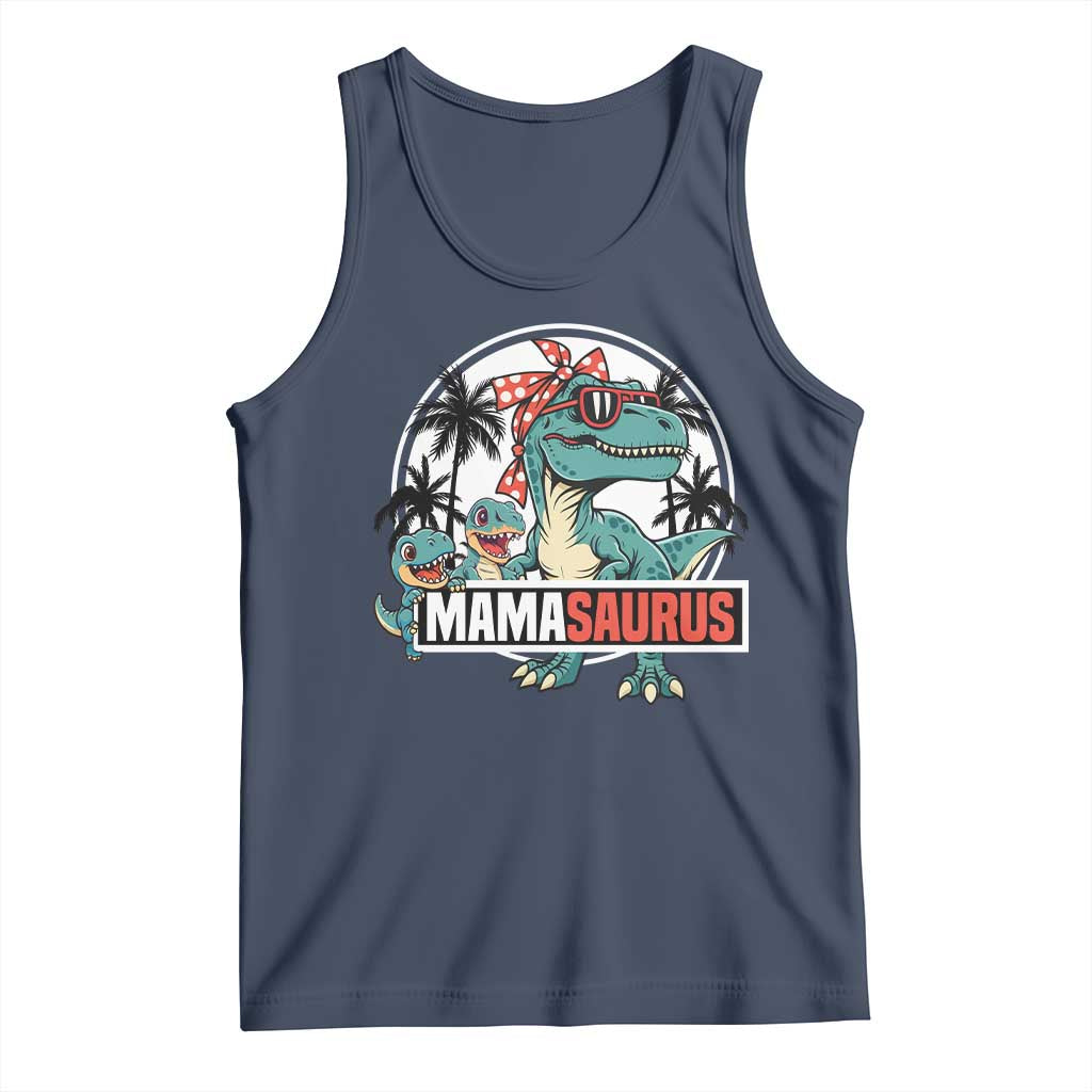 Mamasaurus Dinosaur Tank Top Funny Grandma Saurus Family Matching - Wonder Print Shop