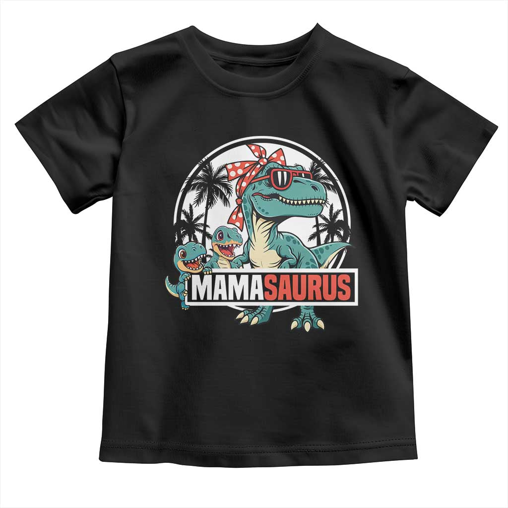 Mamasaurus Dinosaur Toddler T Shirt Funny Grandma Saurus Family Matching - Wonder Print Shop