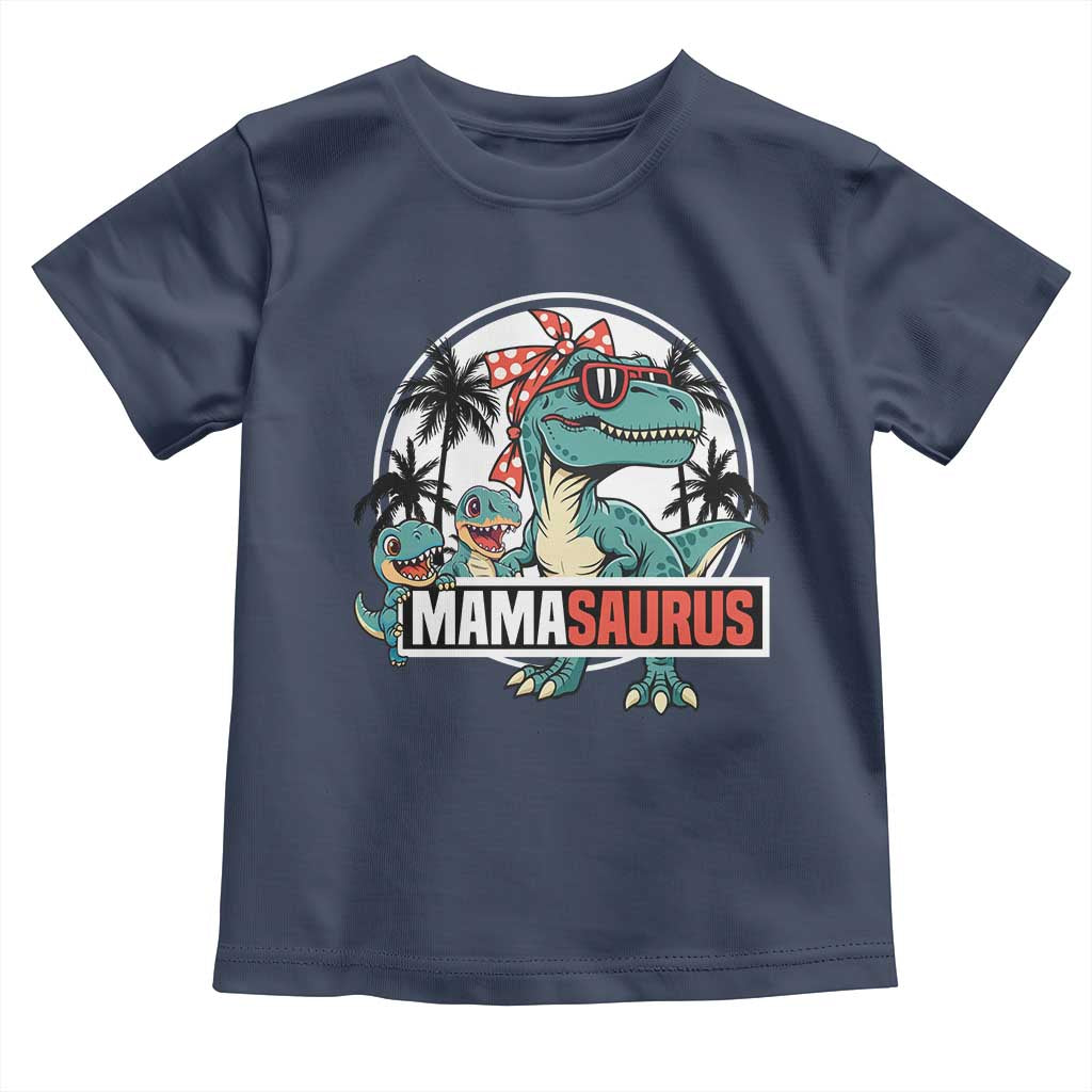 Mamasaurus Dinosaur Toddler T Shirt Funny Grandma Saurus Family Matching - Wonder Print Shop