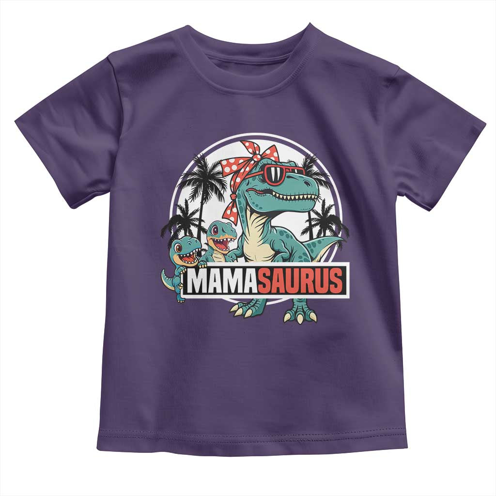 Mamasaurus Dinosaur Toddler T Shirt Funny Grandma Saurus Family Matching - Wonder Print Shop