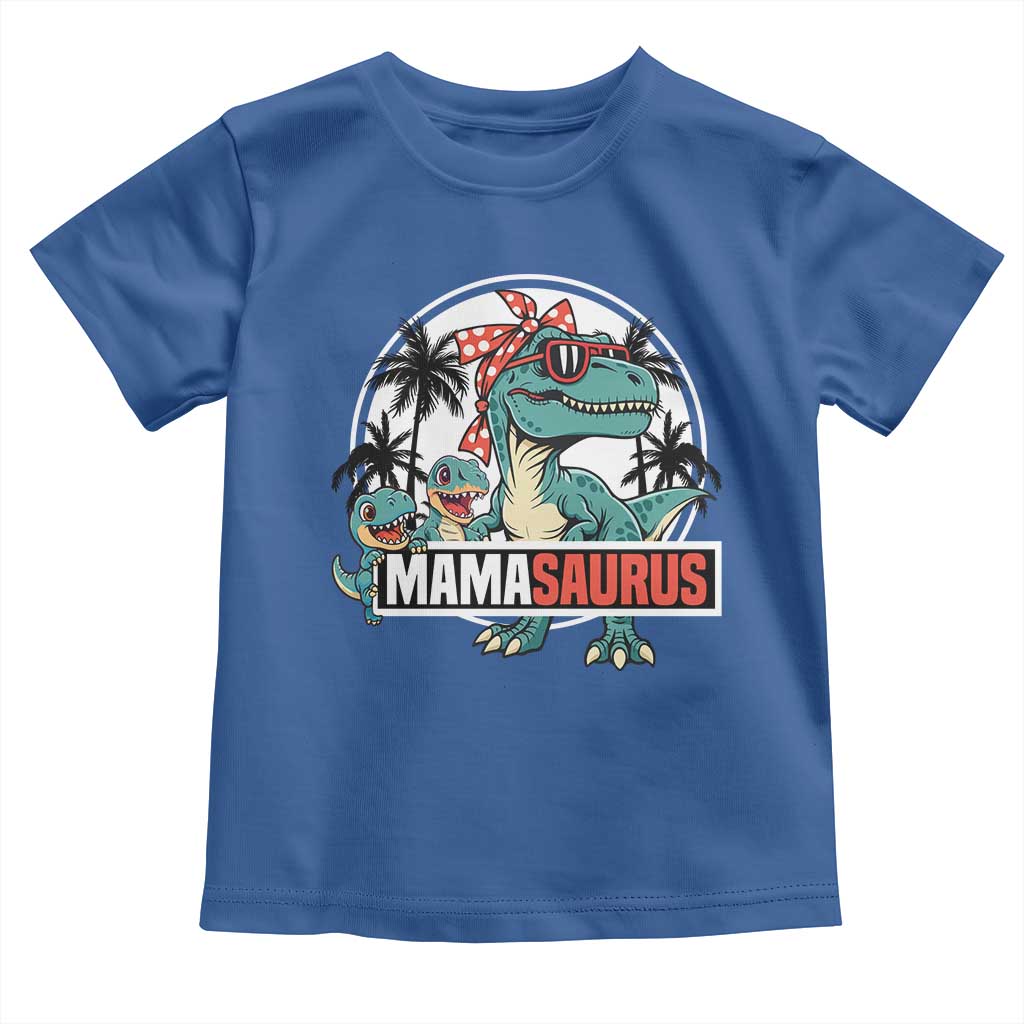 Mamasaurus Dinosaur Toddler T Shirt Funny Grandma Saurus Family Matching - Wonder Print Shop