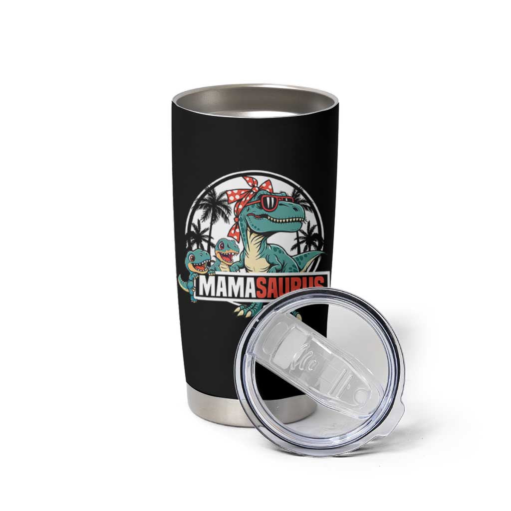 Mamasaurus Dinosaur Tumbler Cup Funny Grandma Saurus Family Matching