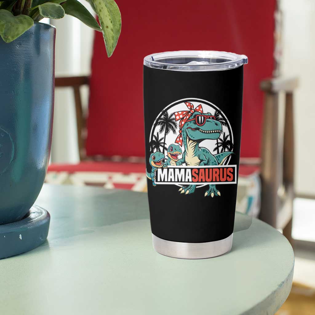 Mamasaurus Dinosaur Tumbler Cup Funny Grandma Saurus Family Matching