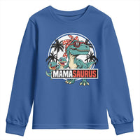 Mamasaurus Dinosaur Youth Sweatshirt Funny Grandma Saurus Family Matching - Wonder Print Shop