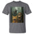 Cat Bigfoot Selfie With Dinosaur T Shirt Funny Surprised Scared Sasquatch Cat - Wonder Print Shop