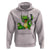 Funny Dinosaur Frog Selfie Hoodie Rock On Hand - Wonder Print Shop