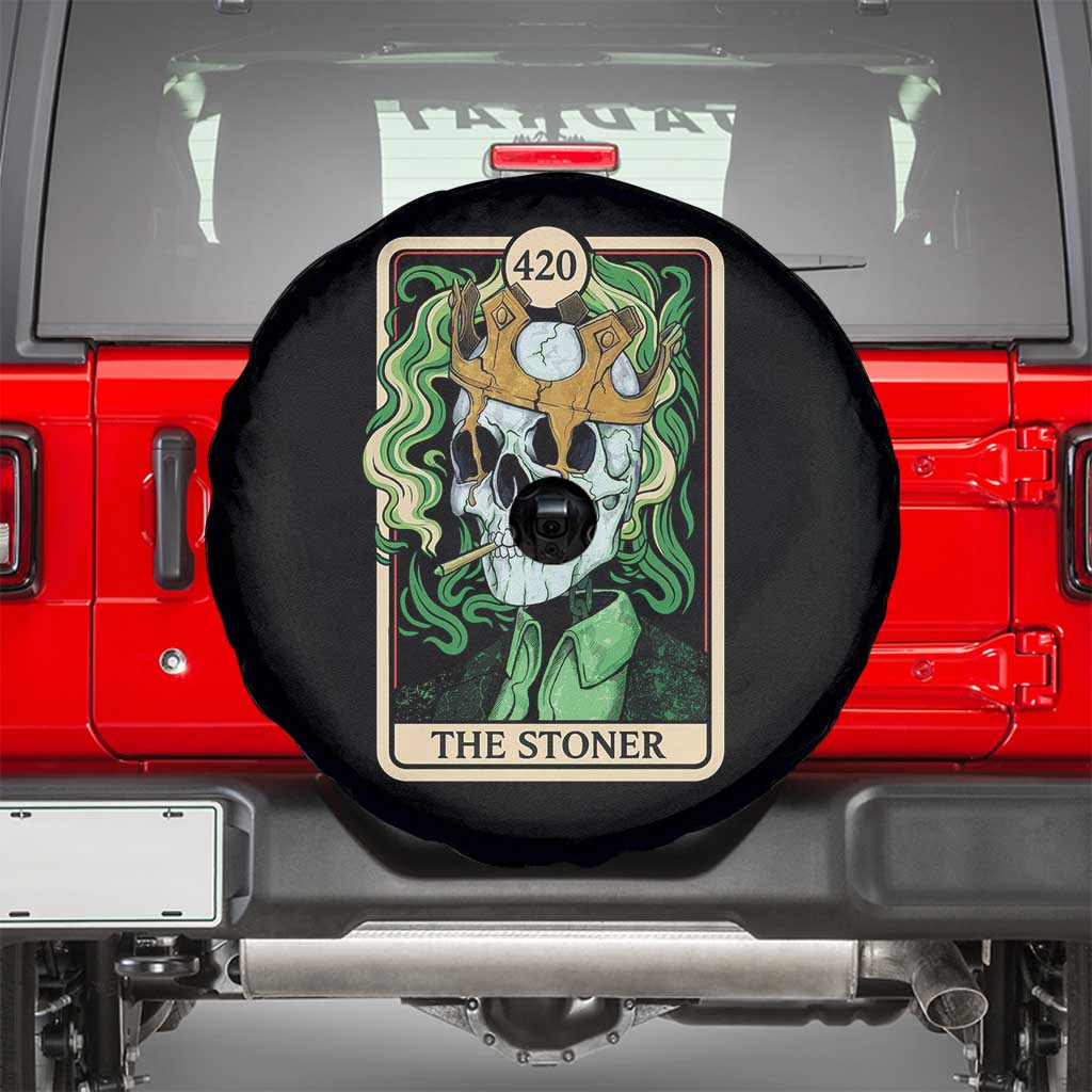 Skeleton Smokes Spare Tire Cover The Stoner Weed Lover Cannabis 420 - Wonder Print Shop