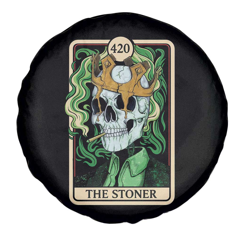 Skeleton Smokes Spare Tire Cover The Stoner Weed Lover Cannabis 420 - Wonder Print Shop