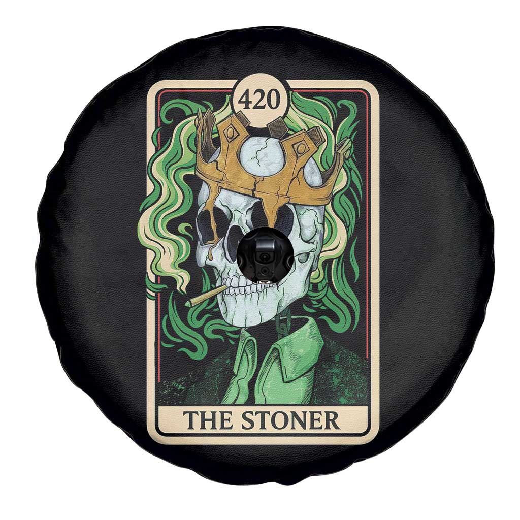 Skeleton Smokes Spare Tire Cover The Stoner Weed Lover Cannabis 420 - Wonder Print Shop
