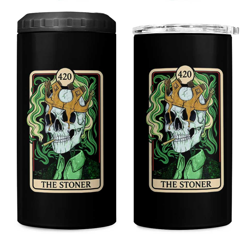 Skeleton Smokes 4 in 1 Can Cooler Tumbler The Stoner Weed Lover Cannabis 420