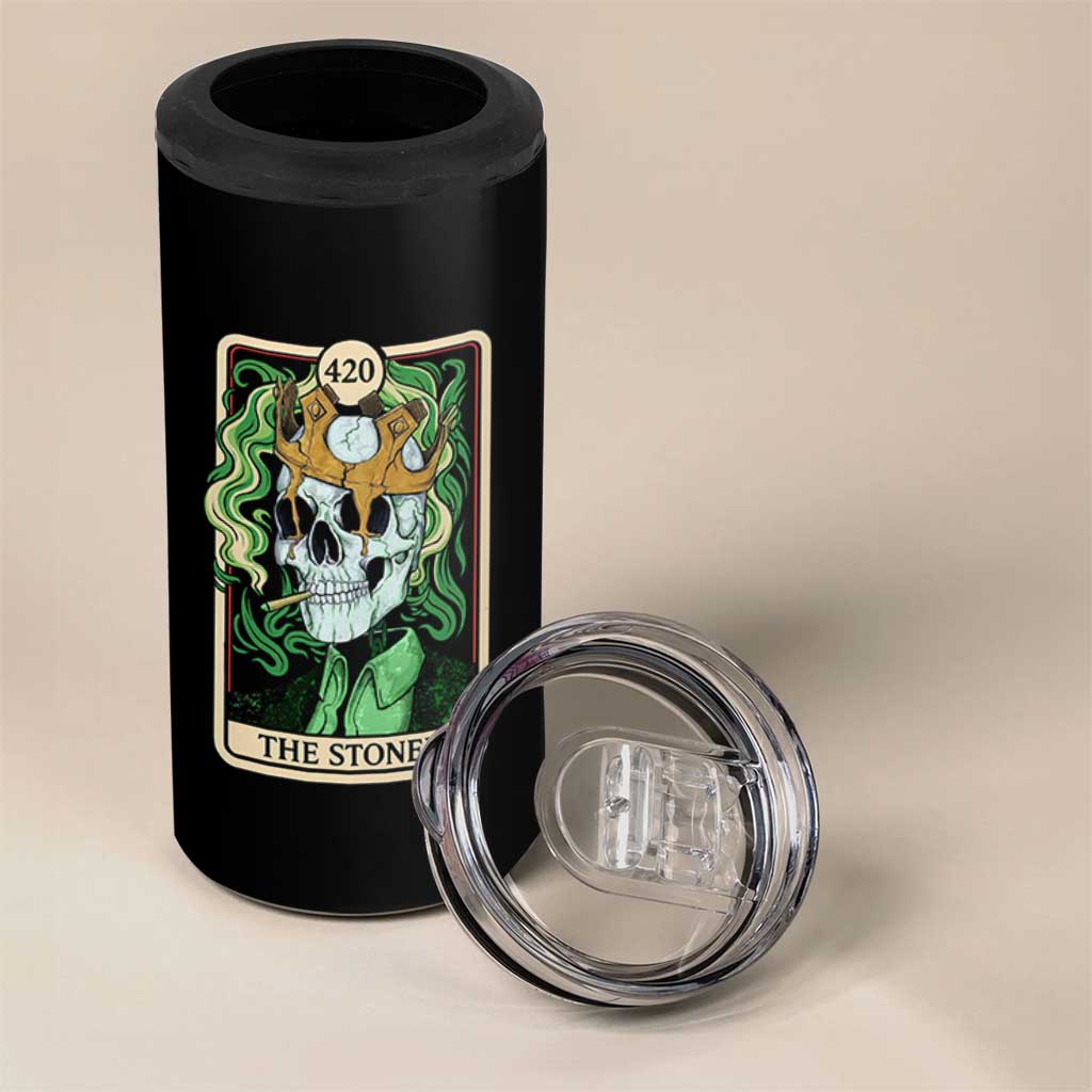 Skeleton Smokes 4 in 1 Can Cooler Tumbler The Stoner Weed Lover Cannabis 420