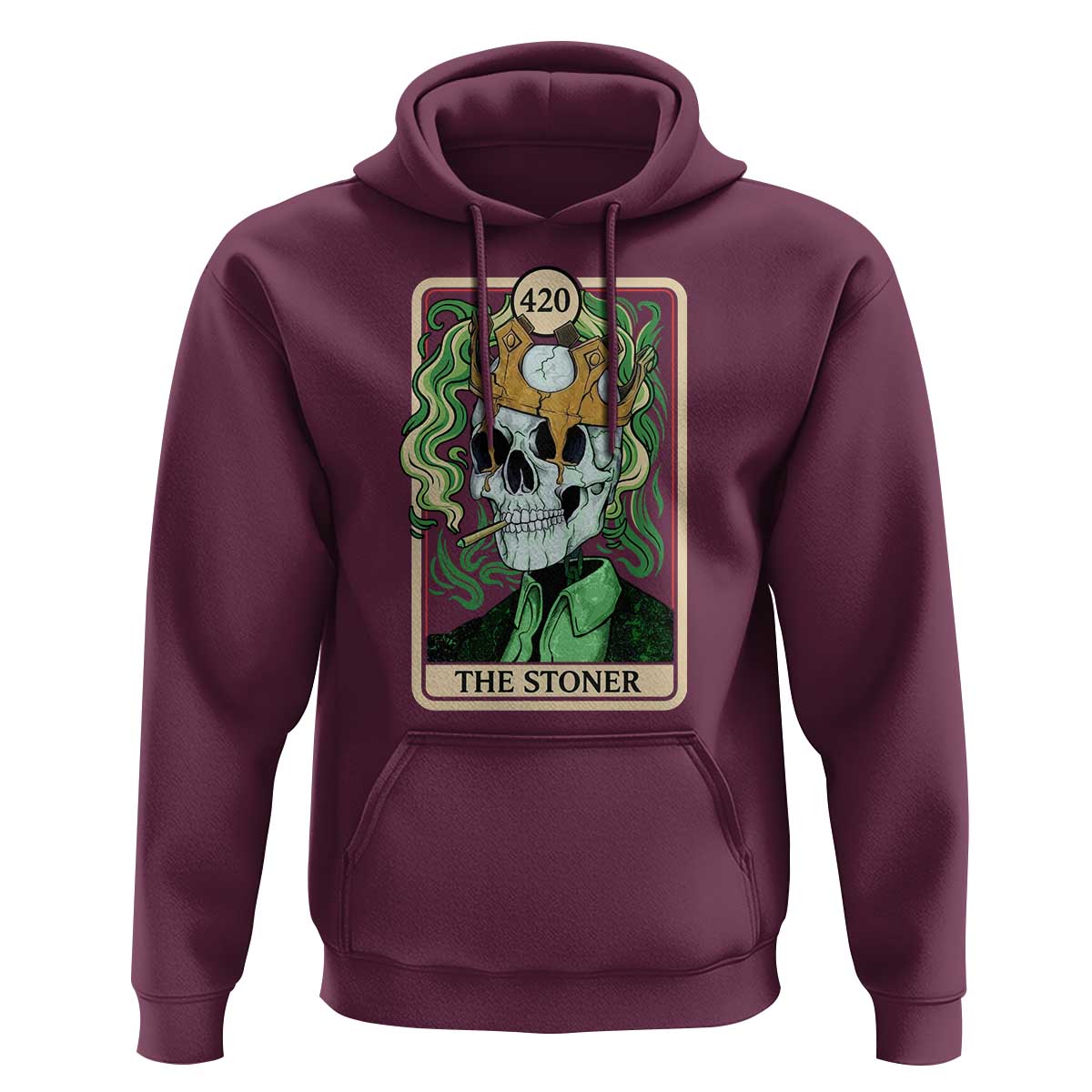 Skeleton Smokes Hoodie The Stoner Weed Lover Cannabis 420 - Wonder Print Shop