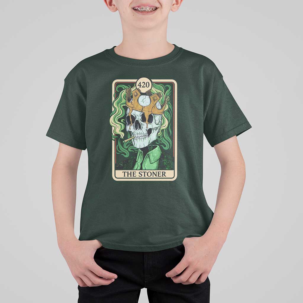 Skeleton Smokes T Shirt For Kid The Stoner Weed Lover Cannabis 420 - Wonder Print Shop