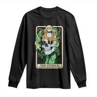Skeleton Smokes Long Sleeve Shirt The Stoner Weed Lover Cannabis 420 - Wonder Print Shop