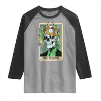 Skeleton Smokes Raglan Shirt The Stoner Weed Lover Cannabis 420 - Wonder Print Shop