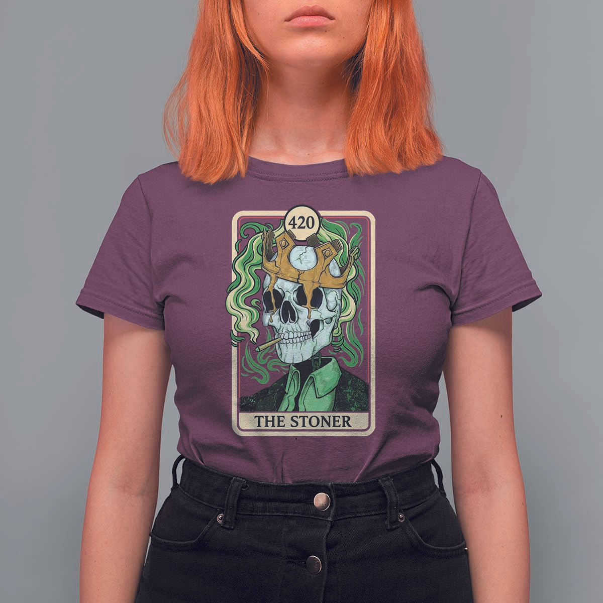 Skeleton Smokes T Shirt For Women The Stoner Weed Lover Cannabis 420 - Wonder Print Shop