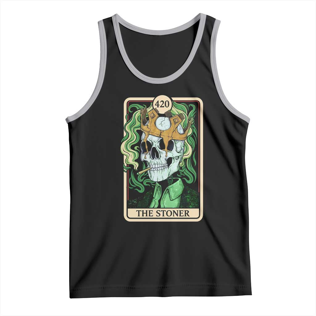 Skeleton Smokes Tank Top The Stoner Weed Lover Cannabis 420 - Wonder Print Shop