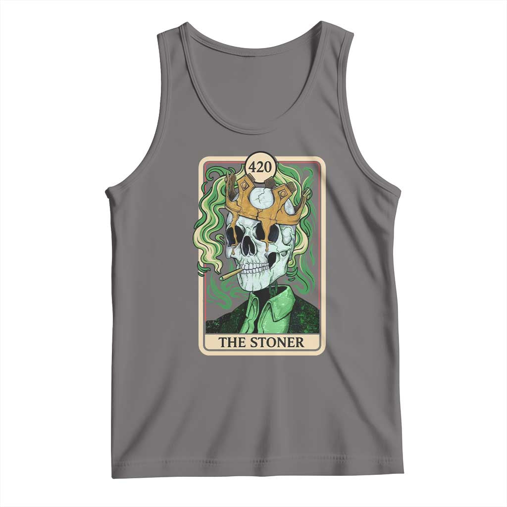 Skeleton Smokes Tank Top The Stoner Weed Lover Cannabis 420 - Wonder Print Shop