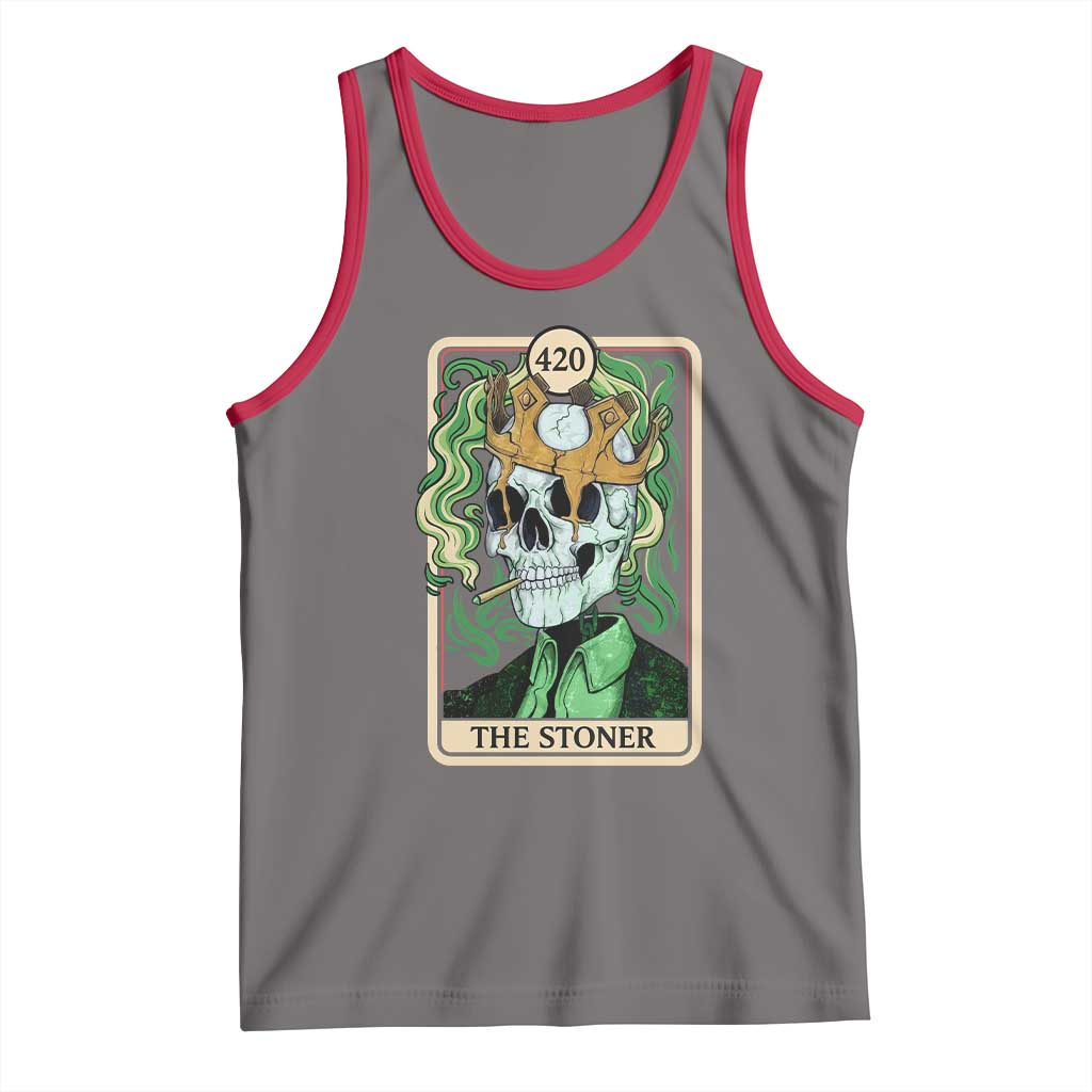 Skeleton Smokes Tank Top The Stoner Weed Lover Cannabis 420 - Wonder Print Shop